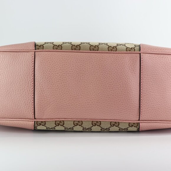 *NEW* Gucci GG Monogram Large Margaux Hobo Beige Soft Pink - Picture 9 of 16
